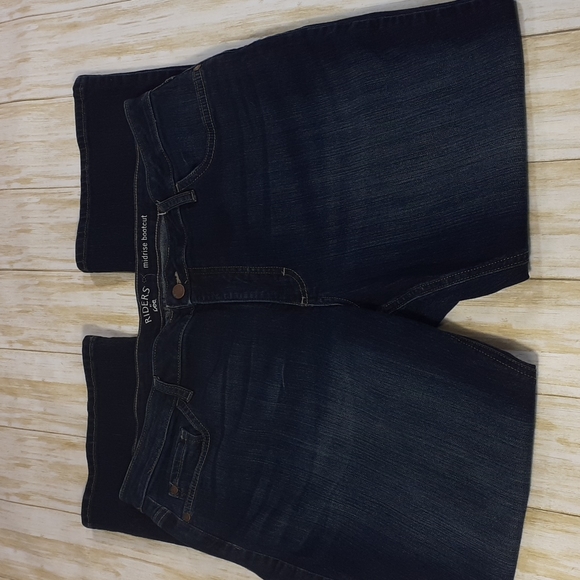 Rider by Lee Mid-Rise Bootcut Curvy Blue Jeans Waist 38" - Picture 5 of 16